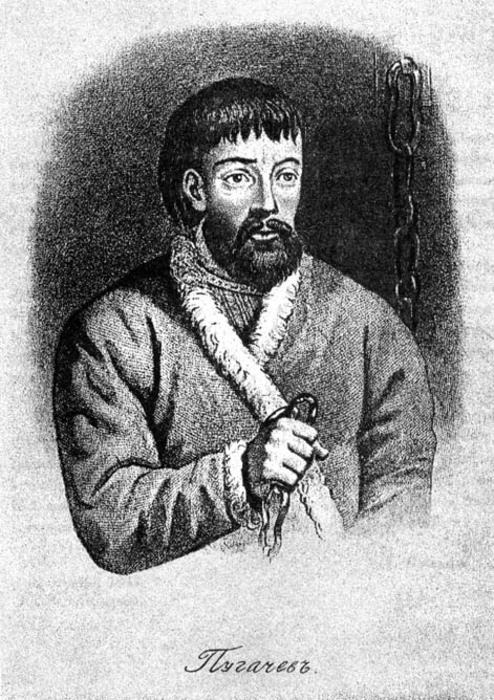 Емельян Пугачёв в тюрьме, 1834.