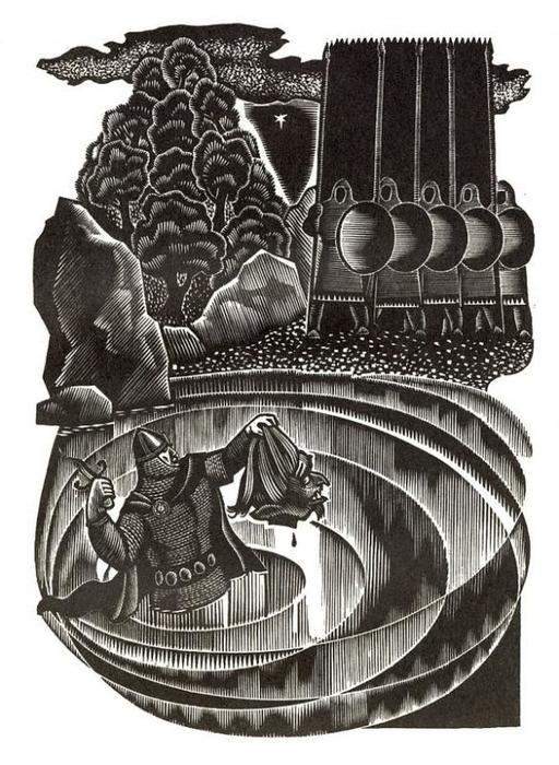Владимир Носков - иллюстрация к Беовульфу, 1975